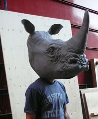 rhinoceros puppet head